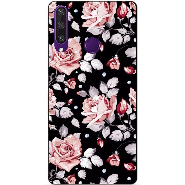 

Силиконовый чехол бампер Candy для Huawei Y6p с рисунком Розы на черном