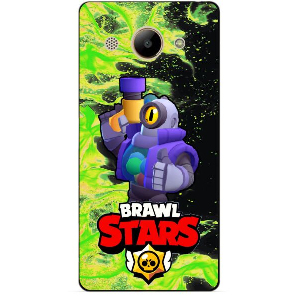

Силиконовый бампер чехол Candy для Huawei Y3 2017 с Героем Brawl Stars Рико