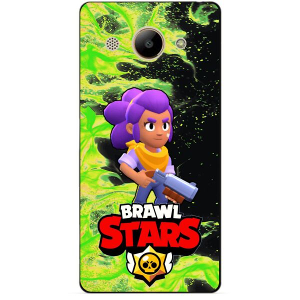 

Силиконовый бампер чехол Candy для Huawei Y3 2017 с Героем Brawl Stars Шелли