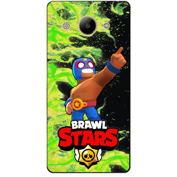 

Силиконовый бампер чехол Candy для Huawei Y3 2017 с Героем Brawl Stars Эль Примо