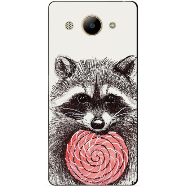 

Силиконовый бампер чехол Candy для Huawei Y3 2017 с рисунком Енот