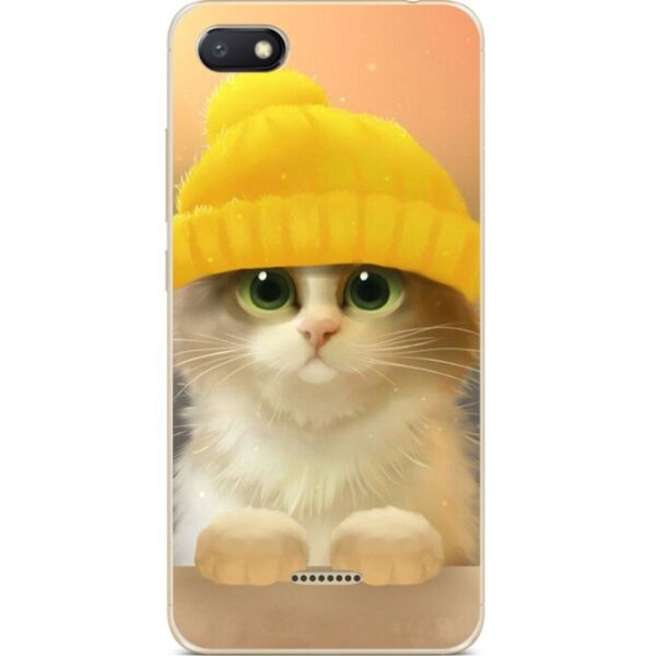 

Силиконовый бампер Candy для Xiaomi Redmi 6a Котик в шапке