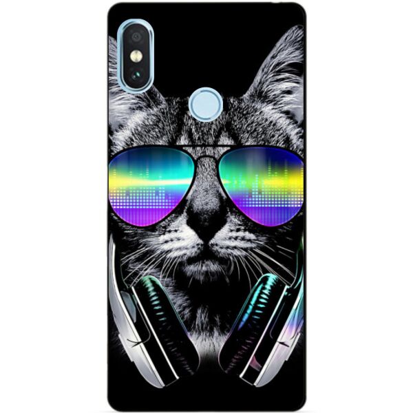 

Силиконовый бампер чехол Candy для Xiaomi Redmi Note 5 с рисунком Музыкальный Кот