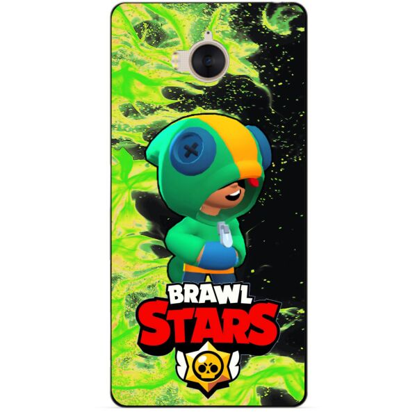 

Силиконовый бампер чехол Candy для Huawei Y5 2017 с Героем Brawl Stars Леон Бравл