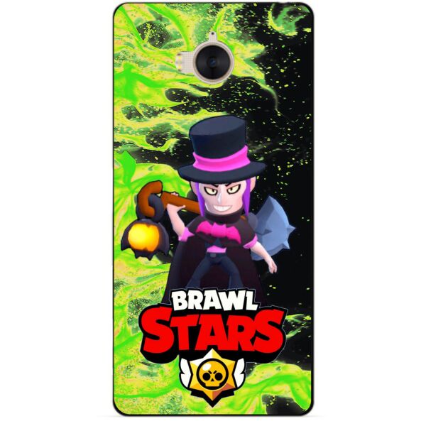 

Силиконовый бампер чехол Candy для Huawei Y5 2017 с Героем Brawl Stars Мортис