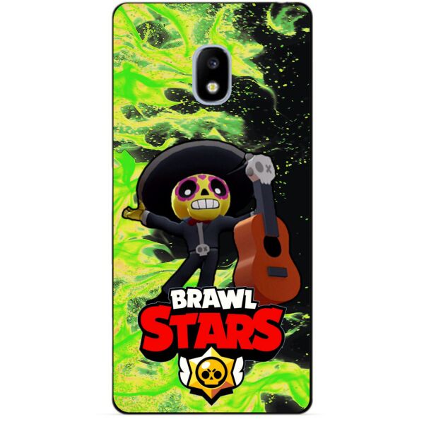 

Силиконовый бампер чехол Candy для Samsung J3 2017 Galaxy J330 с Героем Brawl Stars Поко