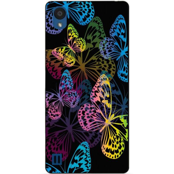 

Чехол силиконовый Candy для ZTE Blade A5 2019 с рисунком Неоновые бабочки