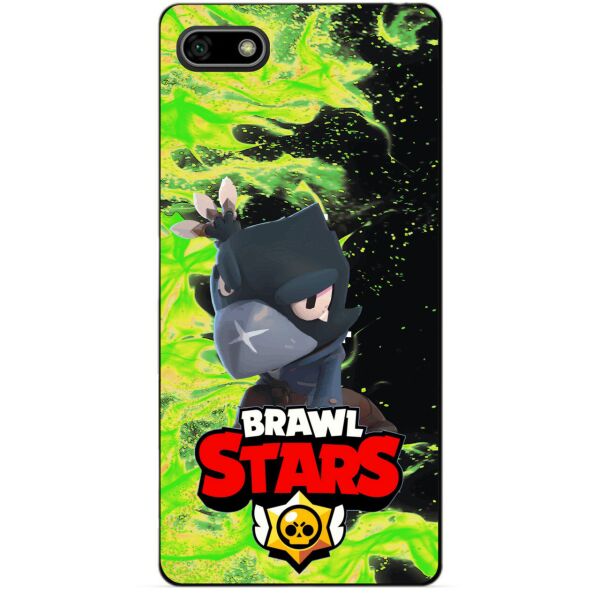 Силиконовый бампер чехол Candy для Huawei Y5 2018 с Героем Brawl Stars Ворон