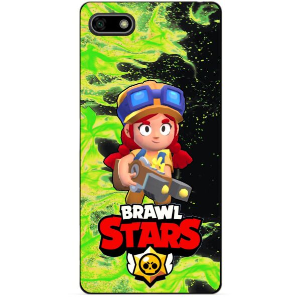 

Силиконовый бампер чехол Candy для Huawei Y5 2018 с Героем Brawl Stars Джесси