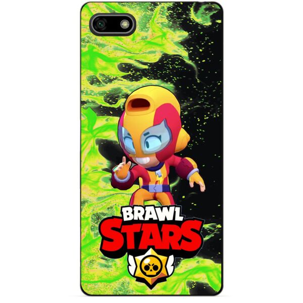 

Силиконовый бампер чехол Candy для Huawei Y5 2018 с Героем Brawl Stars Макс