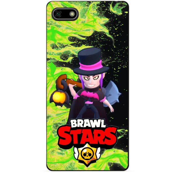 

Силиконовый бампер чехол Candy для Huawei Y5 2018 с Героем Brawl Stars Мортис