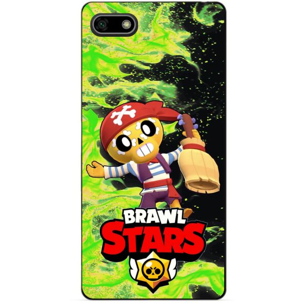

Силиконовый бампер чехол Candy для Huawei Y5 2018 с Героем Brawl Stars Поко пират