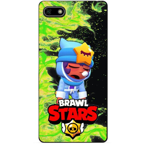 

Силиконовый бампер чехол Candy для Huawei Y5 2018 с Героем Brawl Stars Сонный Сэнди