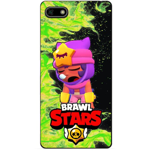 

Силиконовый бампер чехол Candy для Huawei Y5 2018 с Героем Brawl Stars Сэнди