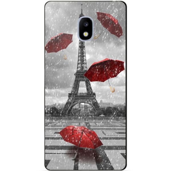 

Силиконовый бампер чехол Candy для Samsung J330 Galaxy J3 2017 года с рисунком Дождь в Париже