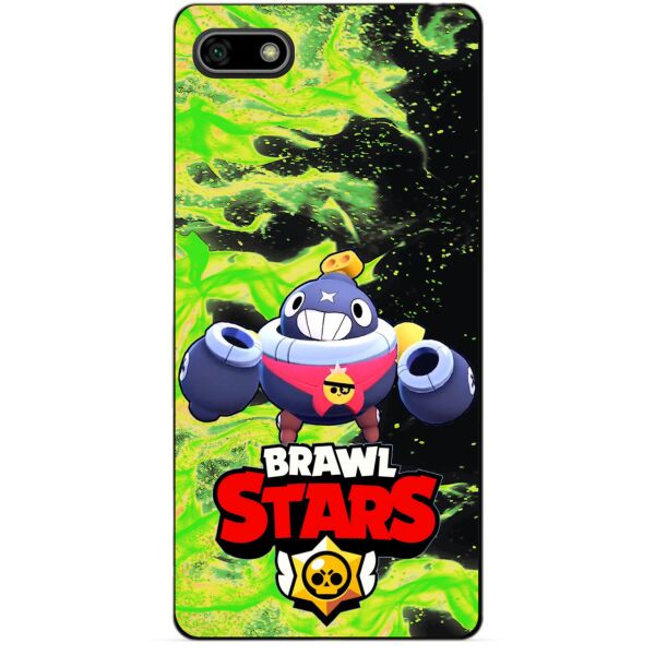 

Силиконовый бампер чехол Candy для Huawei Y5 2018 с Героем Brawl Stars Тик