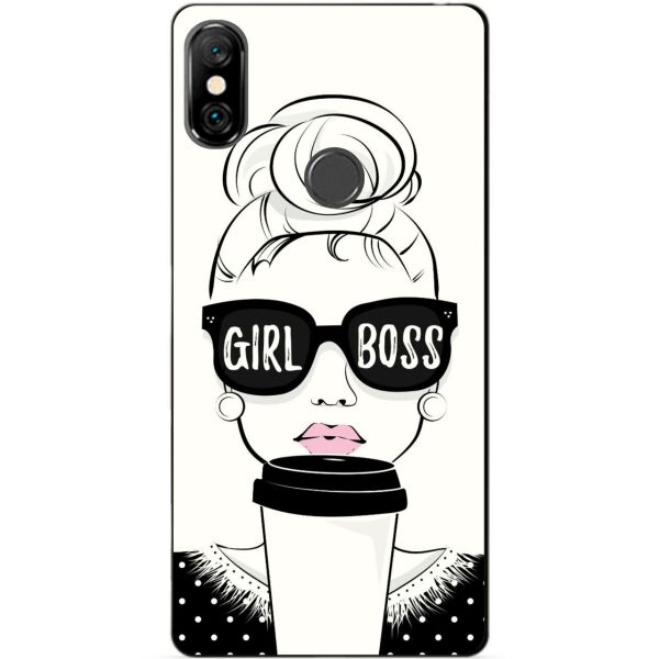 

Силиконовый бампер чехол Candy для Xiaomi Redmi Note 6 Pro с рисунком Girl Boss