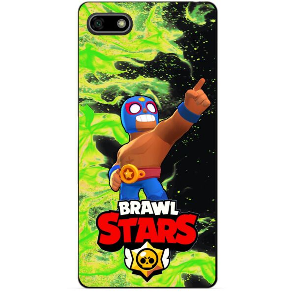 

Силиконовый бампер чехол Candy для Huawei Y5 2018 с Героем Brawl Stars Эль Примо