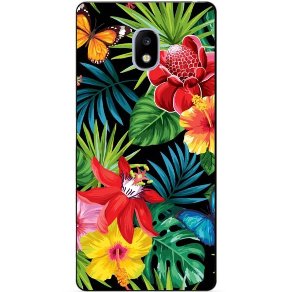 

Силиконовый бампер чехол Candy для Samsung J330 Galaxy J3 2017 года с рисунком Райские цветы