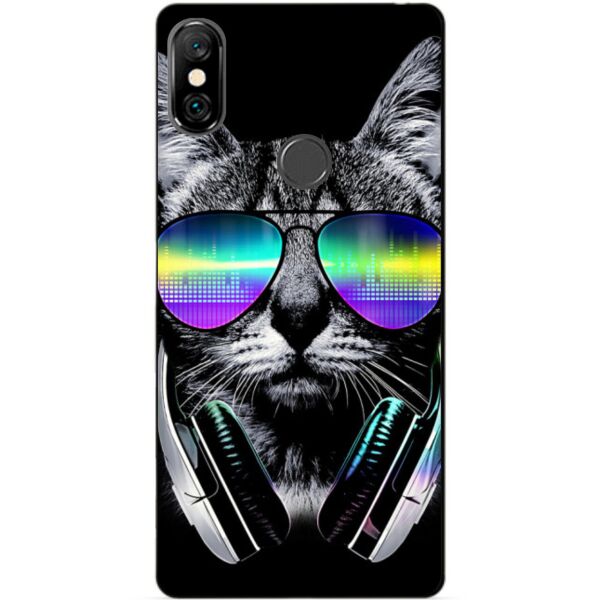 

Силиконовый бампер чехол Candy для Xiaomi Redmi Note 6 Pro с рисунком Музыкальный кот