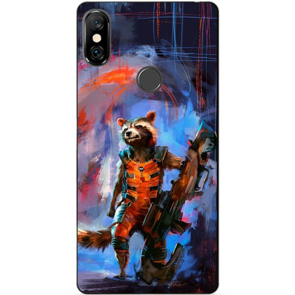 

Силиконовый бампер чехол Candy для Xiaomi Redmi Note 6 Pro с рисунком Реактивный енот