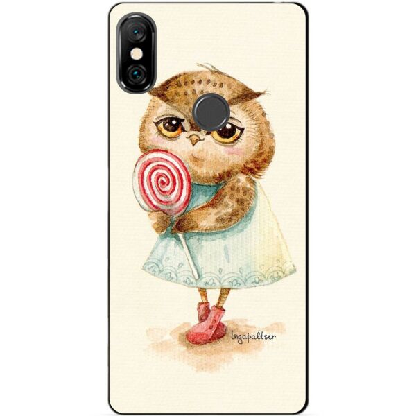 

Силиконовый бампер чехол Candy для Xiaomi Redmi Note 6 Pro с рисунком Сова леденцом