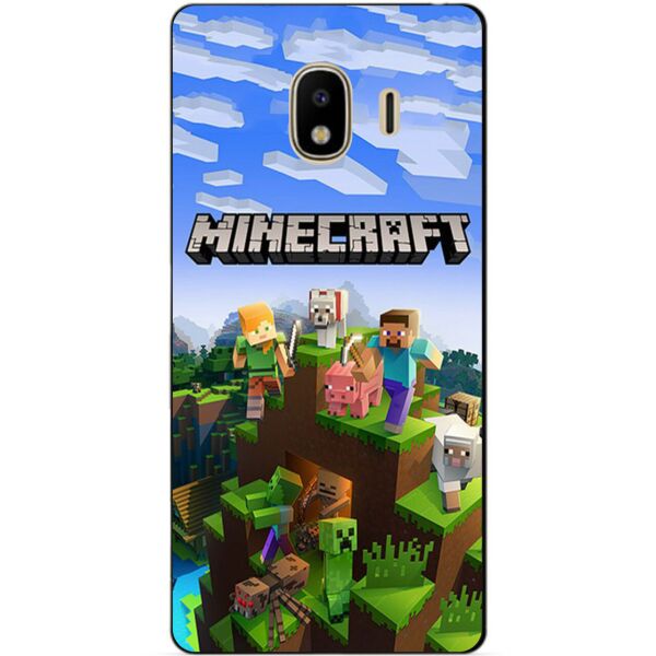

Силиконовый бампер чехол Candy для Samsung J4 2018 с рисунком Minecraft