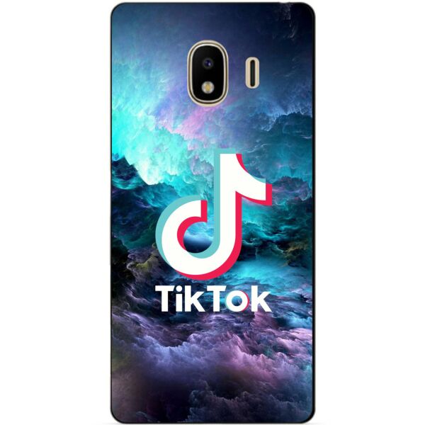

Силиконовый бампер чехол Candy для Samsung J4 2018 с рисунком Tik Tok
