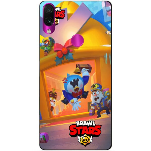 

Силиконовый бампер чехол Candy для Xiaomi Redmi Note 7 Веселые каникулы Мистер П. Бравл Старс