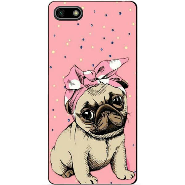 

Силиконовый бампер чехол Candy для Huawei Y5 2018 с рисунком Мопс в косынке
