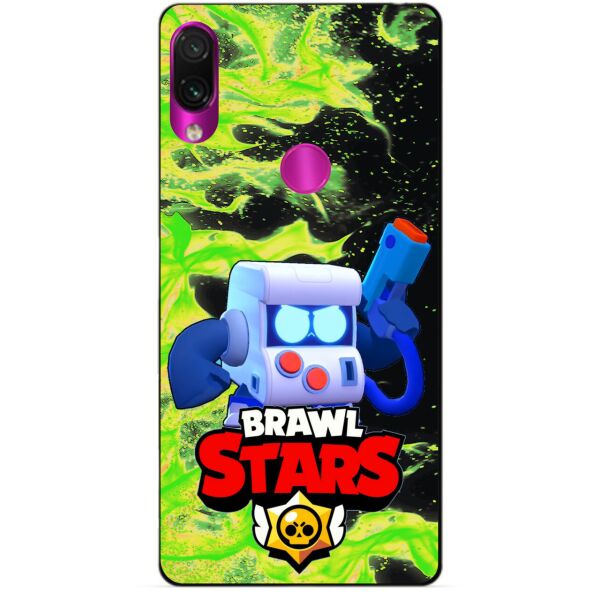 

Силиконовый бампер чехол Candy для Xiaomi Redmi Note 7 с Героем Brawl Stars 8-Бит