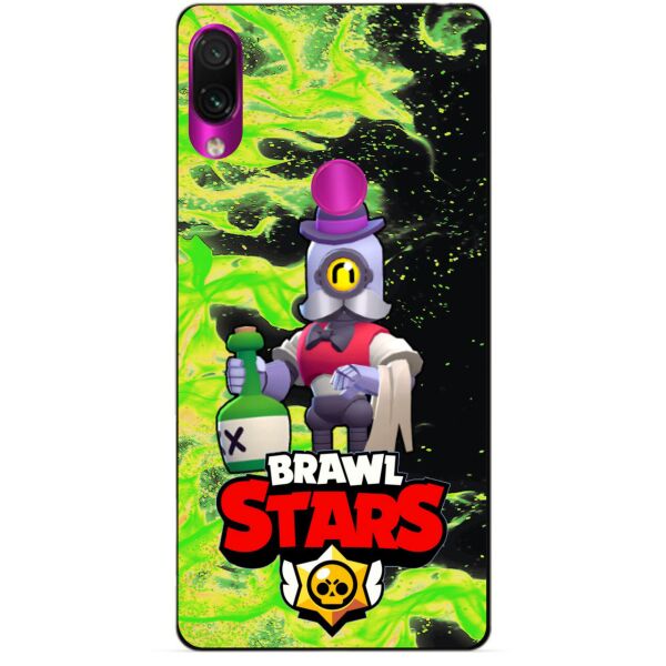 

Силиконовый бампер чехол Candy для Xiaomi Redmi Note 7 с Героем Brawl Stars Барли