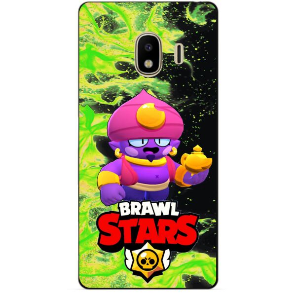 

Силиконовый бампер чехол Candy для Samsung J4 Galaxy J400 с Героем Brawl Stars Джин