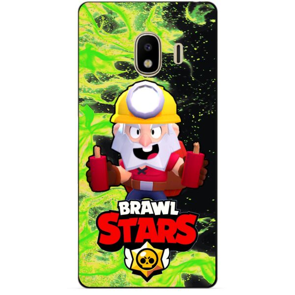 

Силиконовый бампер чехол Candy для Samsung J4 Galaxy J400 с Героем Brawl Stars Динамайк
