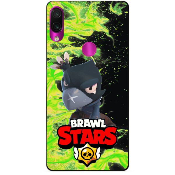 

Силиконовый бампер чехол Candy для Xiaomi Redmi Note 7 с Героем Brawl Stars Ворон