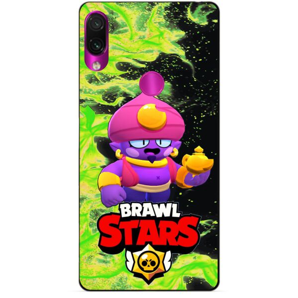

Силиконовый бампер чехол Candy для Xiaomi Redmi Note 7 с Героем Brawl Stars Джин