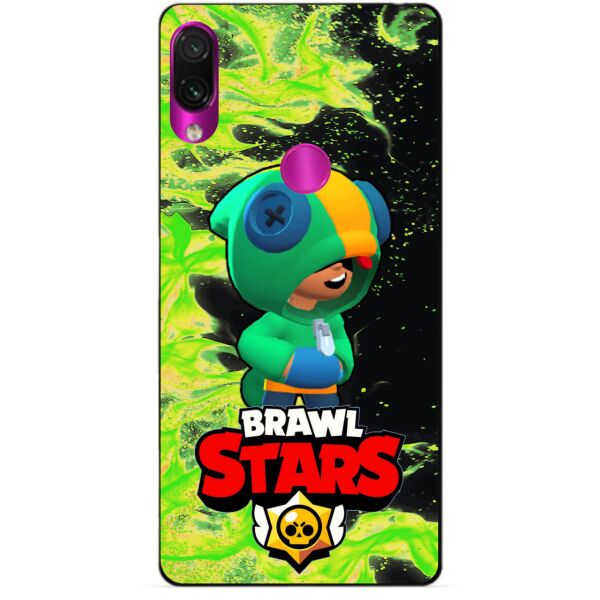 

Силиконовый бампер чехол Candy для Xiaomi Redmi Note 7 с Героем Brawl Stars Леон Brawl