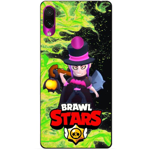 

Силиконовый бампер чехол Candy для Xiaomi Redmi Note 7 с Героем Brawl Stars Мортис