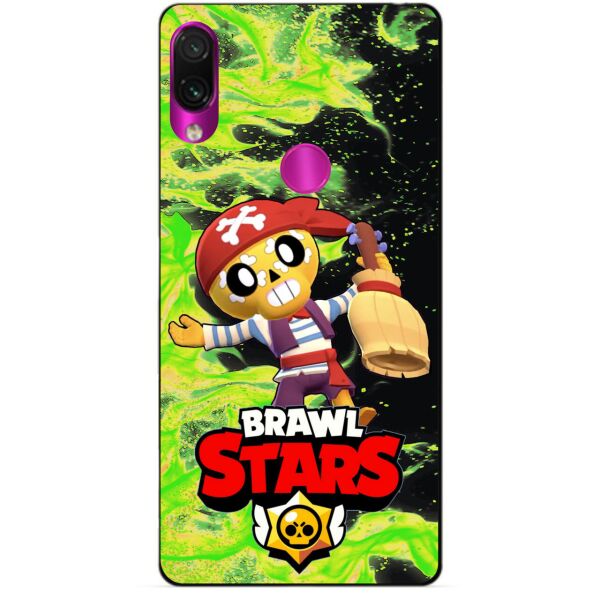 

Силиконовый бампер чехол Candy для Xiaomi Redmi Note 7 с Героем Brawl Stars Поко Пират