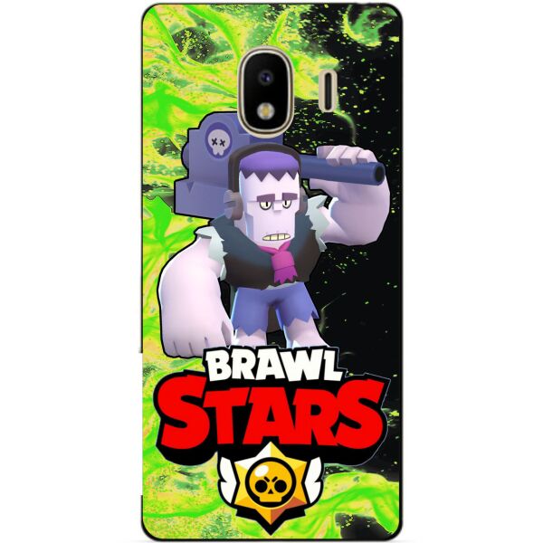 

Силиконовый бампер чехол Candy для Samsung J4 Galaxy J400 с Героем Brawl Stars Фрэнк