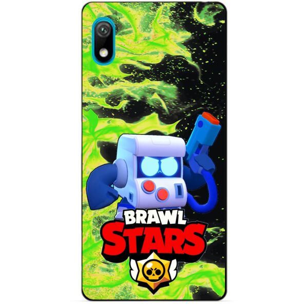 

Силиконовый бампер чехол Candy для Huawei Y5 2019 с Героем Brawl Stars 8-Бит