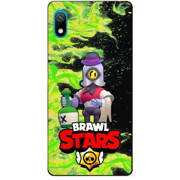 

Силиконовый бампер чехол Candy для Huawei Y5 2019 с Героем Brawl Stars Барли