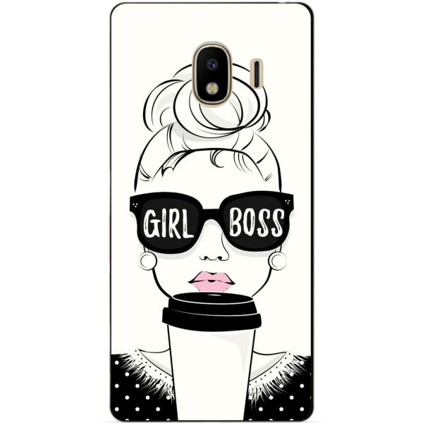 

Силиконовый бампер чехол Candy для Samsung J4 Galaxy J400 с рисунком Girl Boss