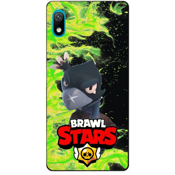 

Силиконовый бампер чехол Candy для Huawei Y5 2019 с Героем Brawl Stars Ворон
