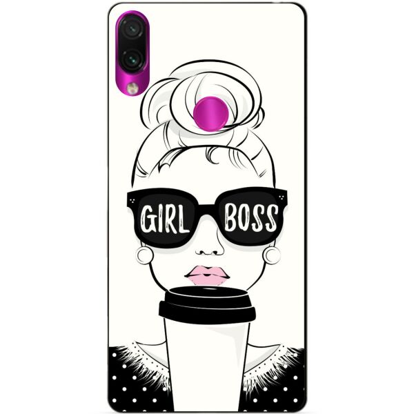 

Силиконовый бампер чехол Candy для Xiaomi Redmi Note 7 с рисунком Girl Boss