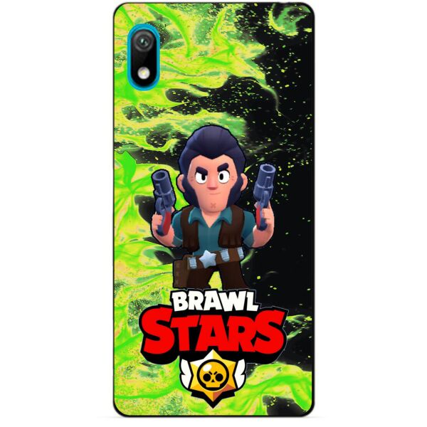 

Силиконовый бампер чехол Candy для Huawei Y5 2019 с Героем Brawl Stars Кольт