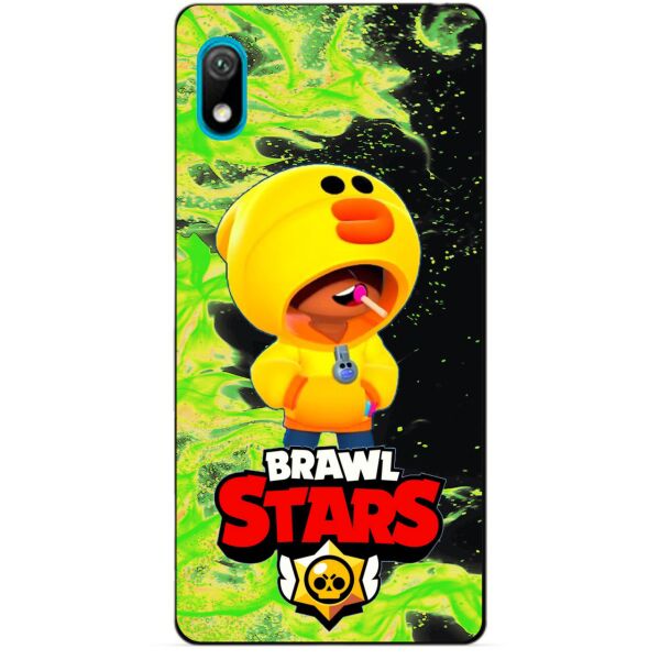 

Силиконовый бампер чехол Candy для Huawei Y5 2019 с Героем Brawl Stars Леон утка