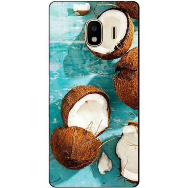 

Силиконовый бампер чехол Candy для Samsung J4 Galaxy J400 с рисунком Кокосы