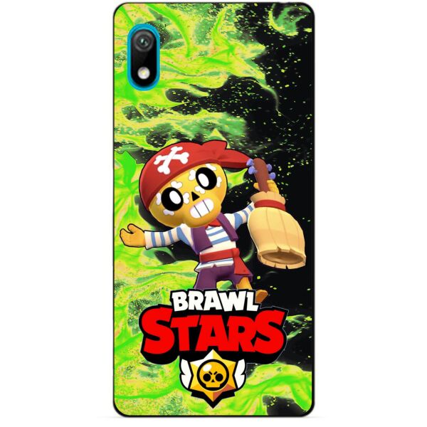 

Силиконовый бампер чехол Candy для Huawei Y5 2019 с Героем Brawl Stars Поко пират