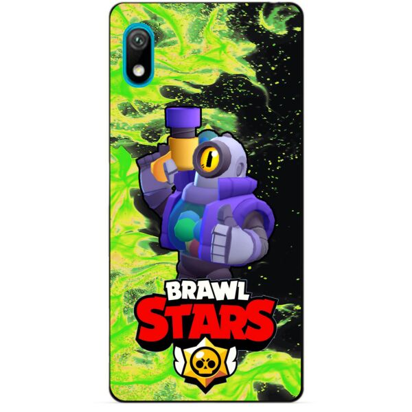 

Силиконовый бампер чехол Candy для Huawei Y5 2019 с Героем Brawl Stars Рико